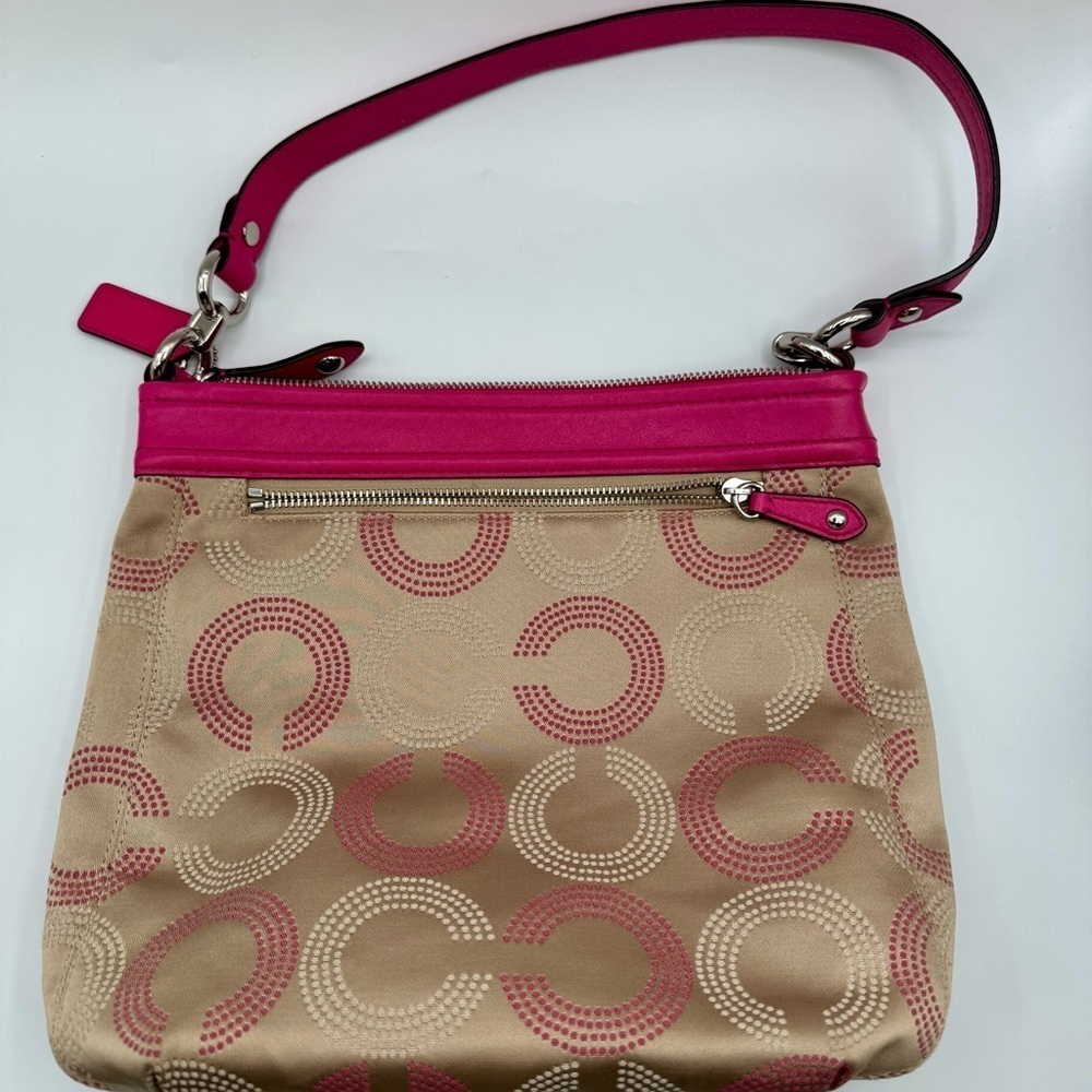Coach Ashley Signature Op Art Shoulder Bag | Good Used Condition - Picture 4 of 12